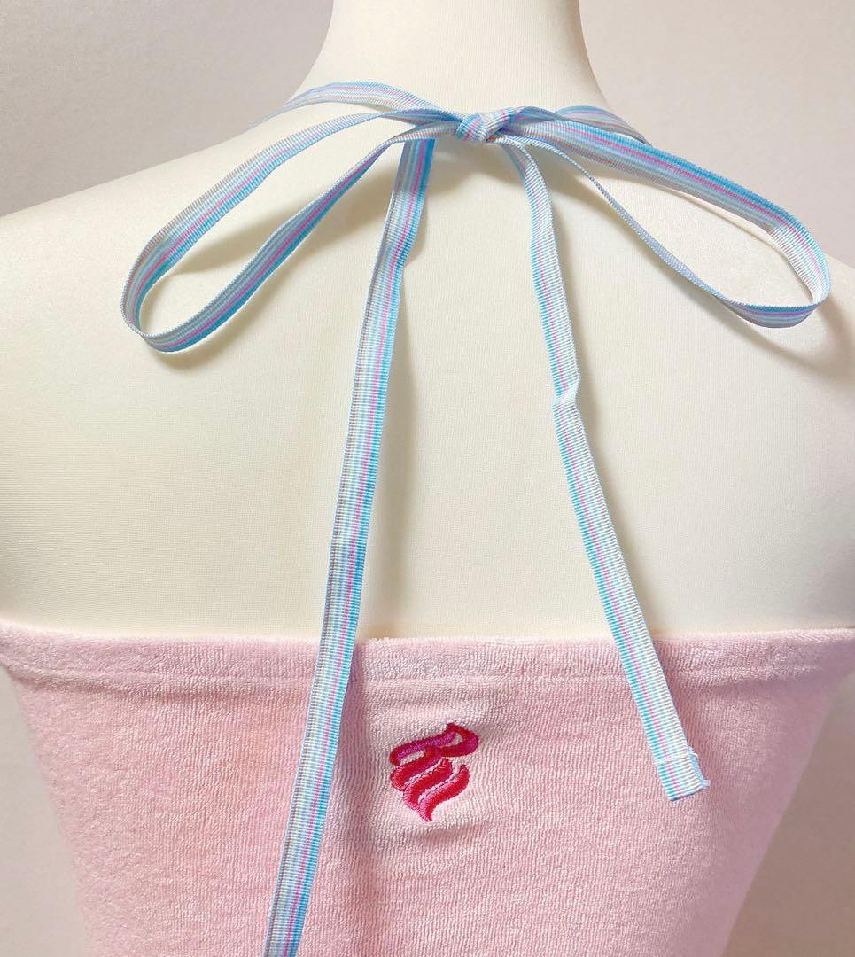 rocawear ベビーピンク ホルターネックミニワンピース　パイル生地