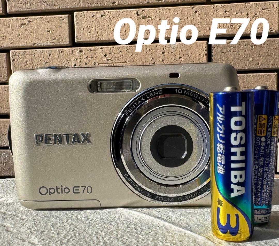 乾電池式/実写美⭕️良品【動作確認済】PENTAX Optio E70