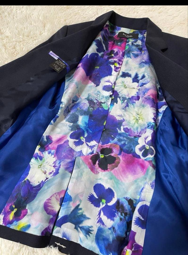 美品 Paul Smith Black 42サイズ セットアップ 花柄 E