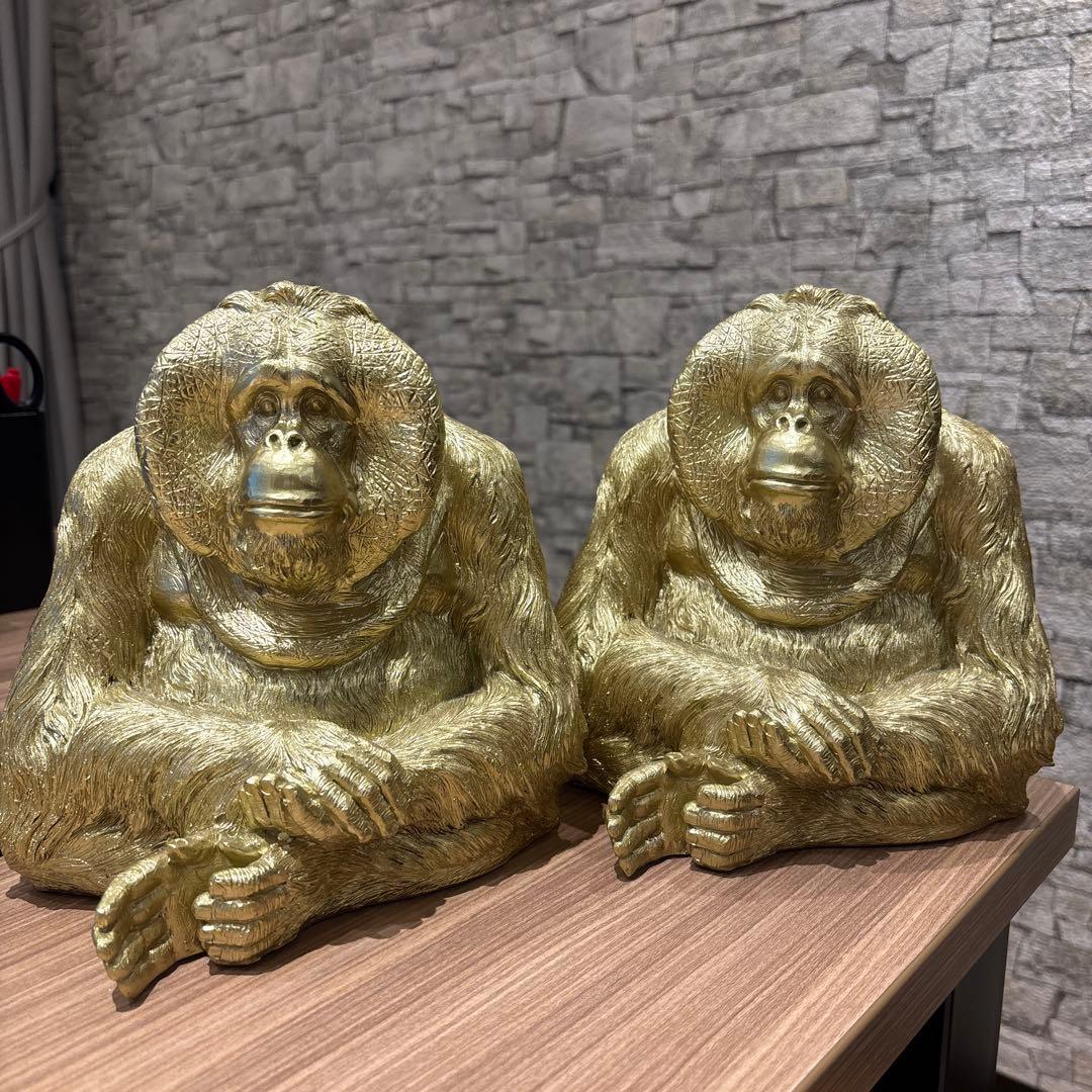 【accon】KARE オランウータン ブックエンド 2セット