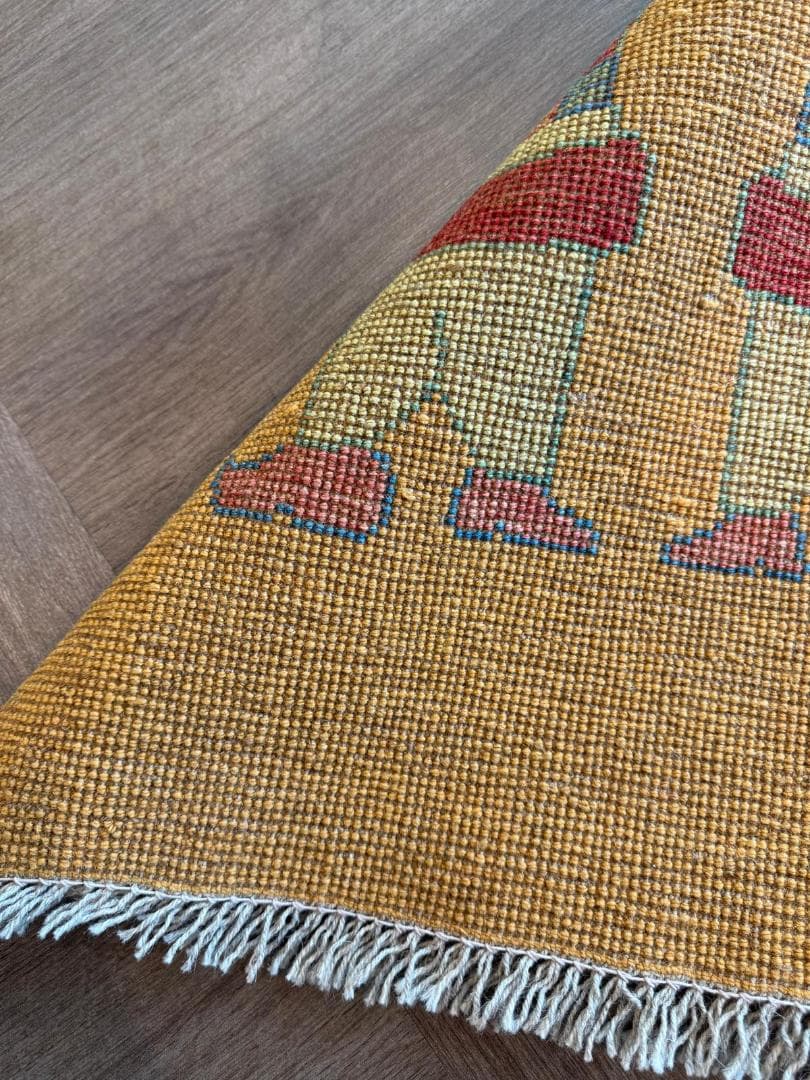 ギャッベ 81x57cm ペルシャ絨毯 手織り ギャベ 玄関マットラグ 絨毯