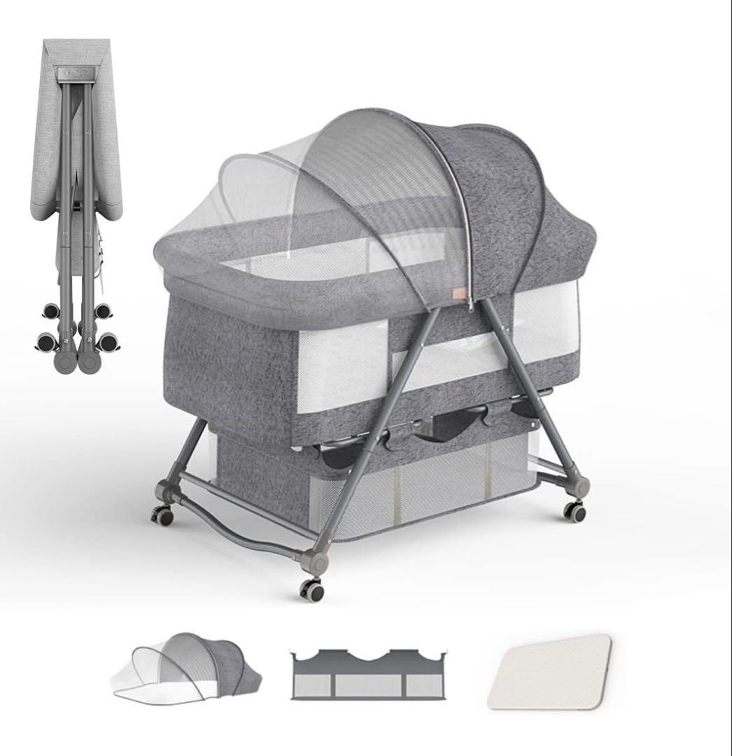 ZOOBLY ベビーベッド　折りたたみベビーベッド