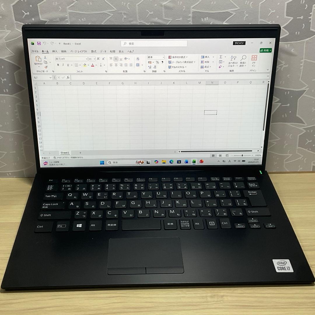 美品・大画面＞VAIO Pro i7/8GB/SSD512GB/Office付き