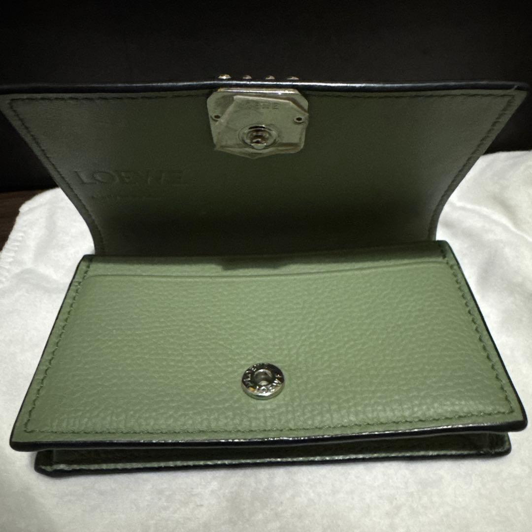 LOEWE ロエベ　ビジネスカードケース　ローズマリー　グリーン　名刺ケース