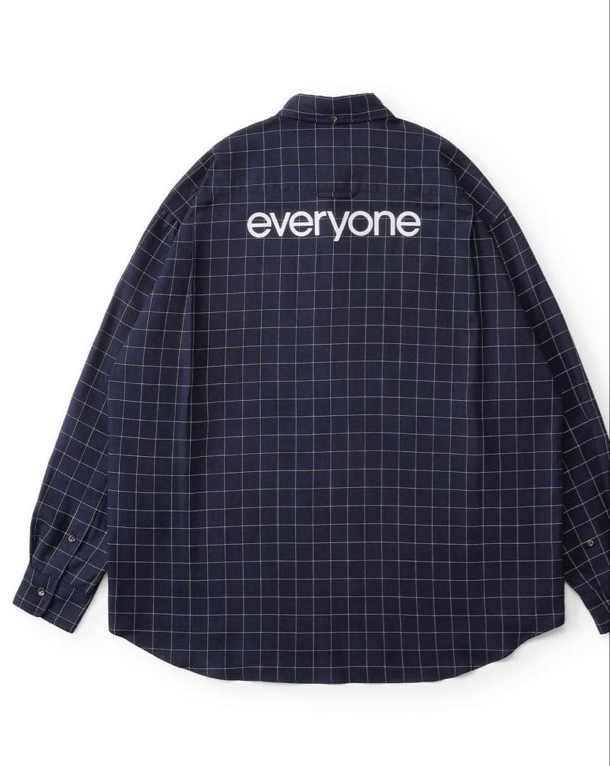 F*F様 everyone back logo check down shirt