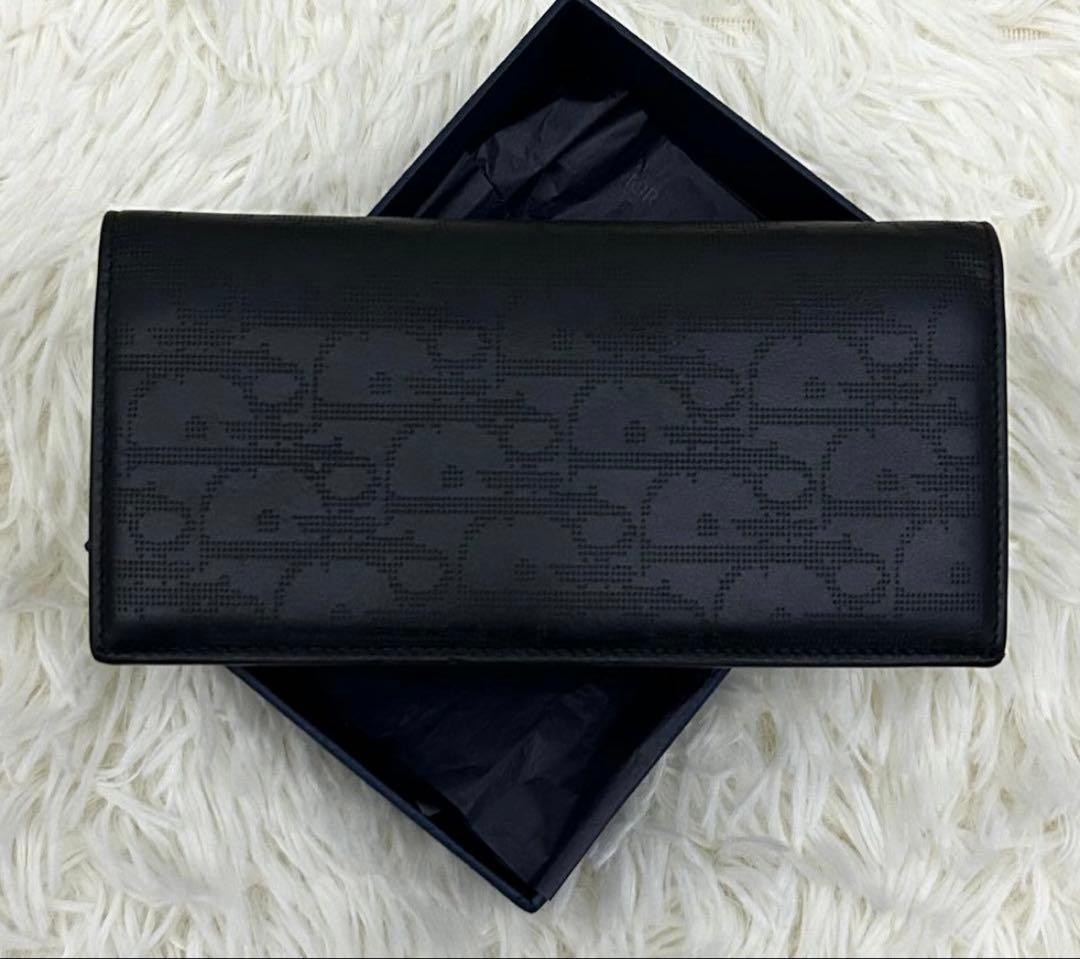 ChristianDior クリスチャンディオール レザー 長財布 ブラック