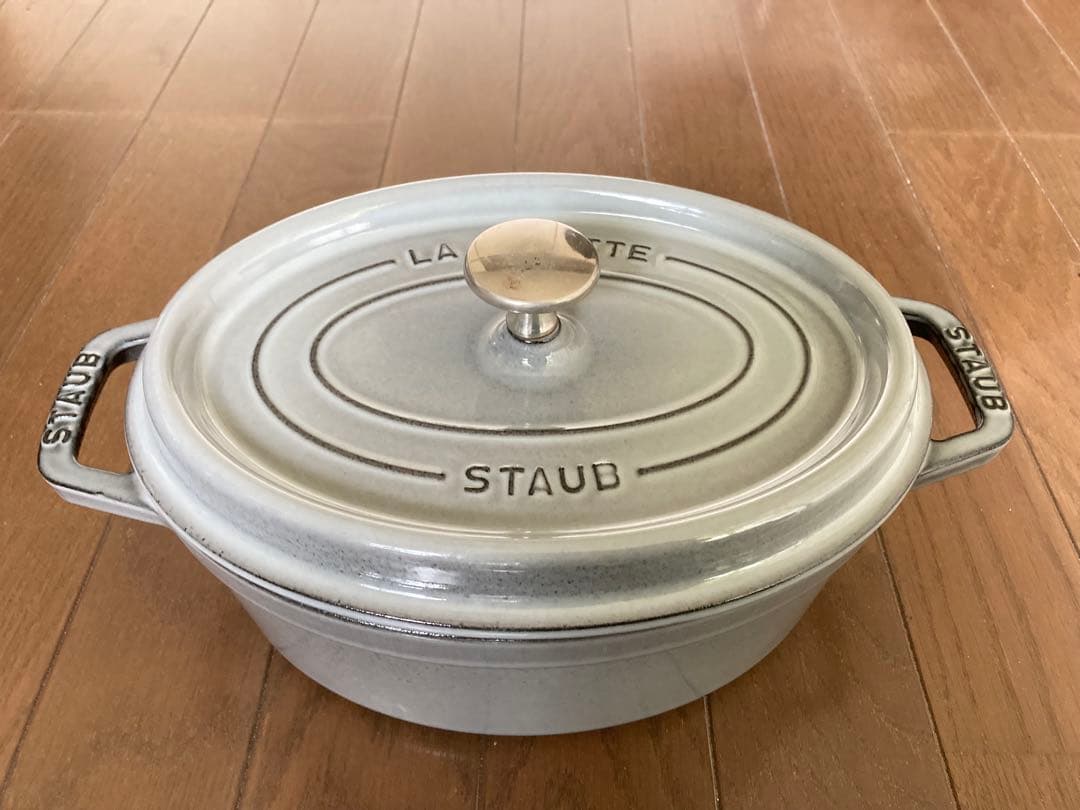 ストウブ 23cm ピコ・ココット オーバル グレー 鍋 Staub