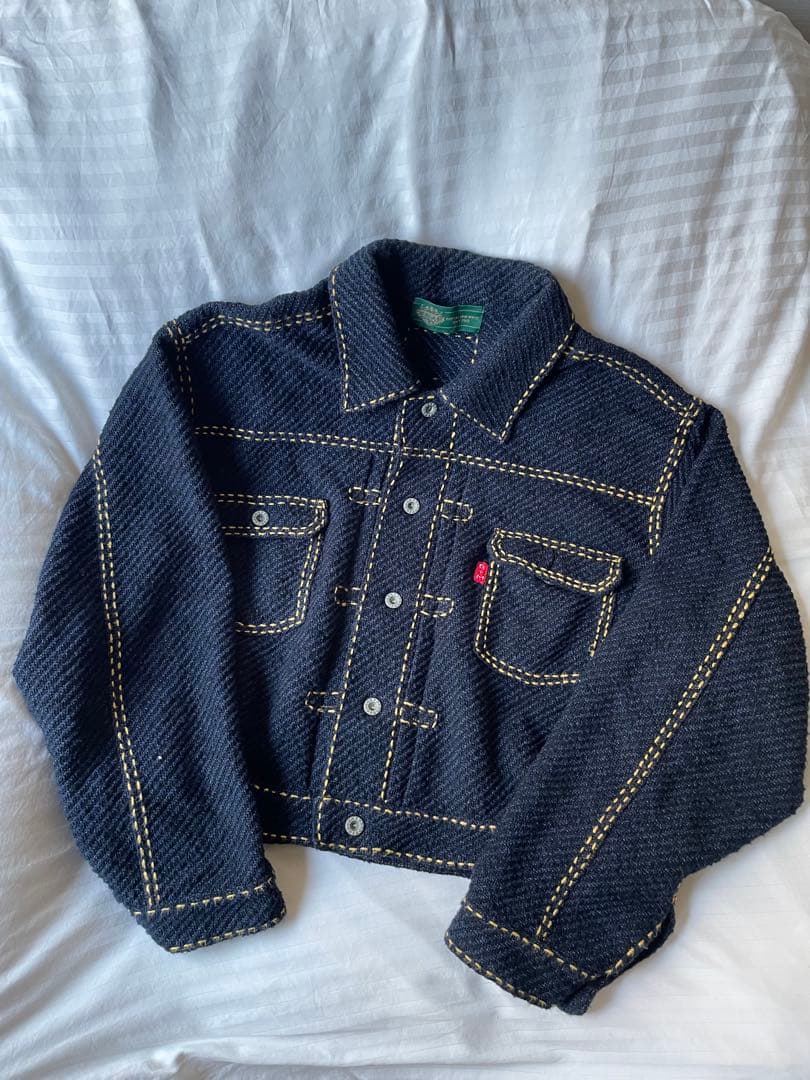 gimcontext ジムコンテキスト　ニット　デニムジャケット