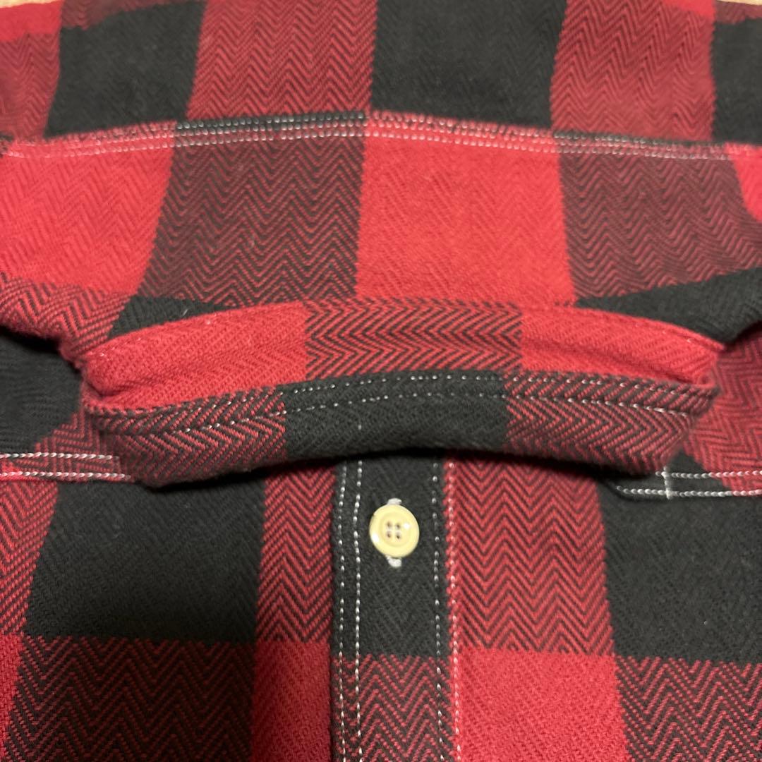 桃太郎ジーンズ　ヘビーネルシャツ　size42