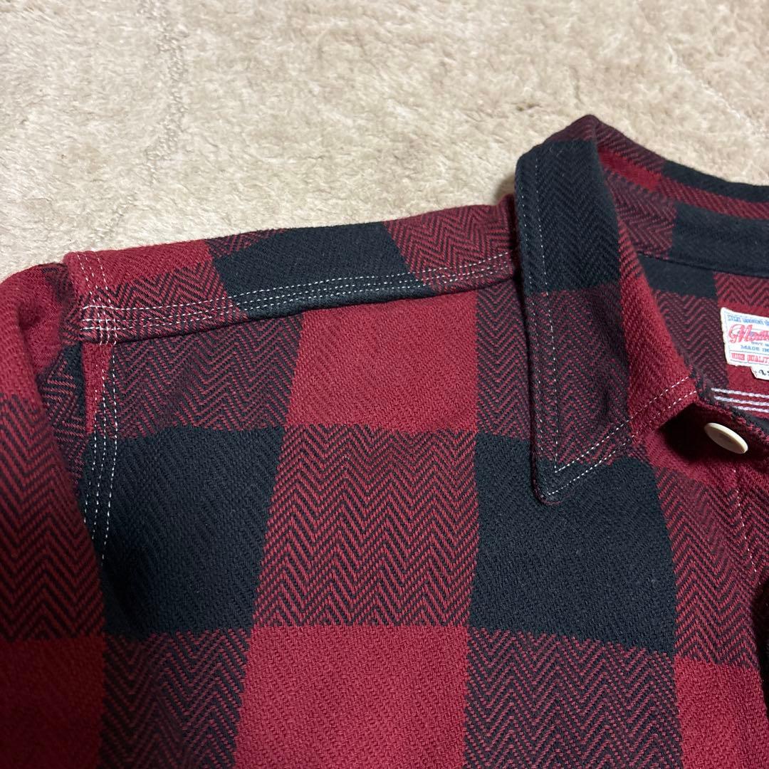 桃太郎ジーンズ　ヘビーネルシャツ　size42