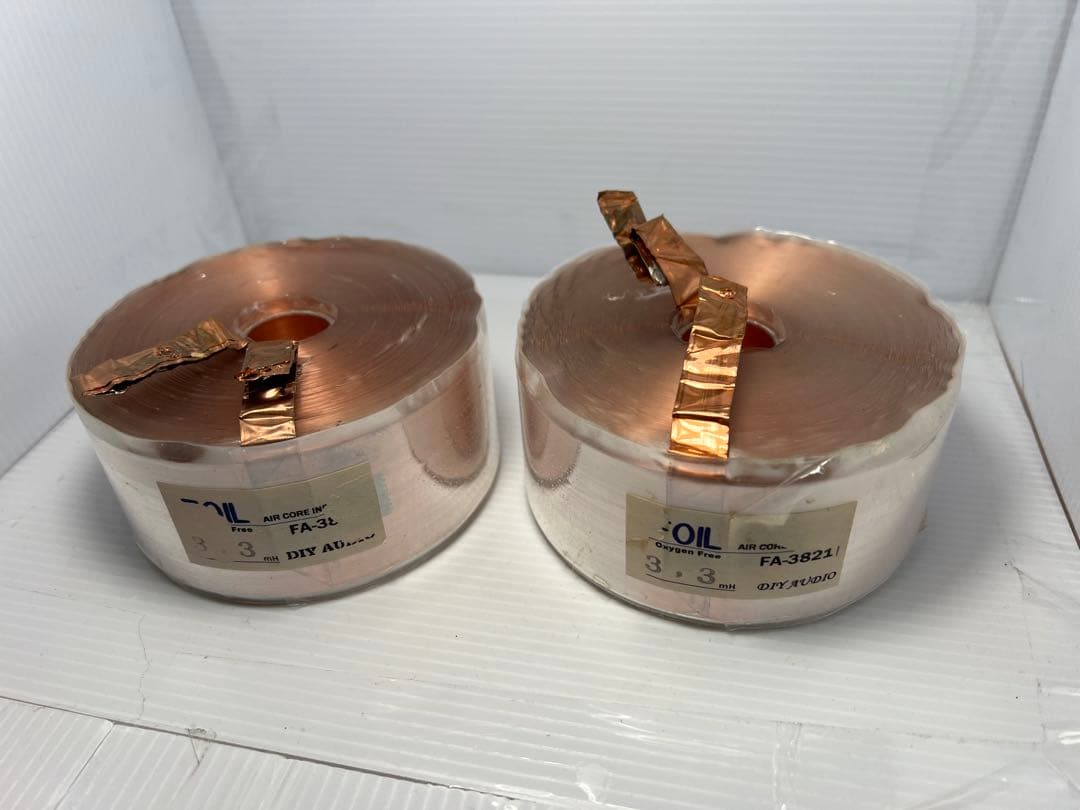 DIY AUDIO FA-3821 3.3mH 箔巻コイル 銅箔巻き 空芯コイル