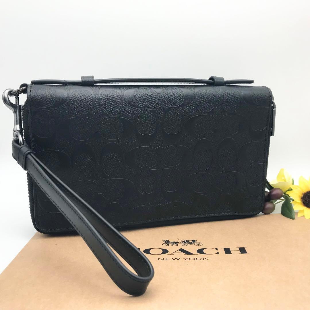 COACH ★大人気★ ダブルジップ トラベルオーガナイザー シグネチャー 新品