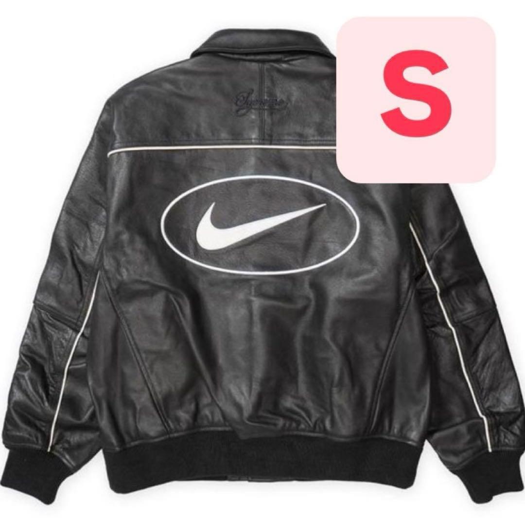 Supreme Nike Leather Varsity Jacket Sサイズ