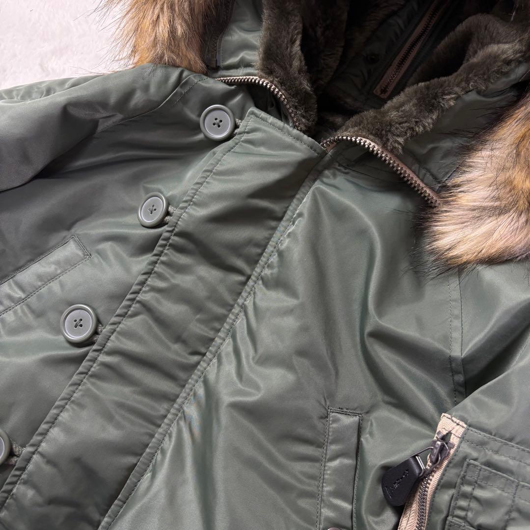 美品 avirex N-2B 短丈 フライトジャケット ファー 取り外し可能