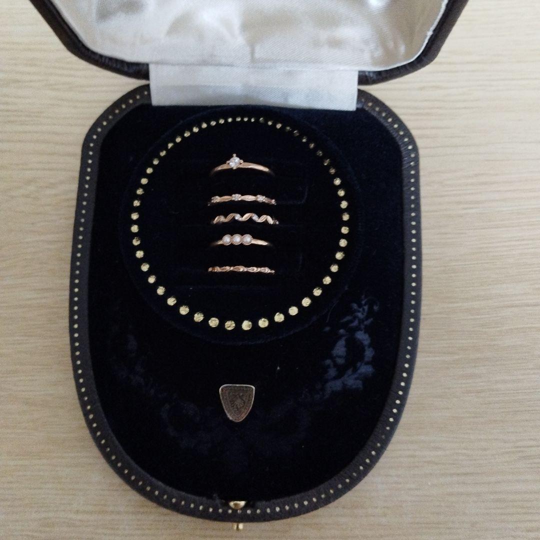 ♠2/15迄値下♠アガット　2009クリスマス限定　5連リング　＃7号