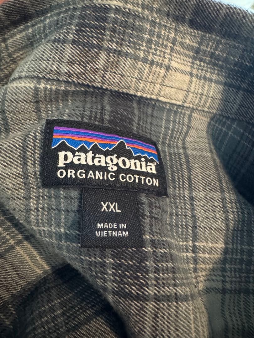 patagonia チェックシャツ　ネルシャツ　オンブレ風　XXL