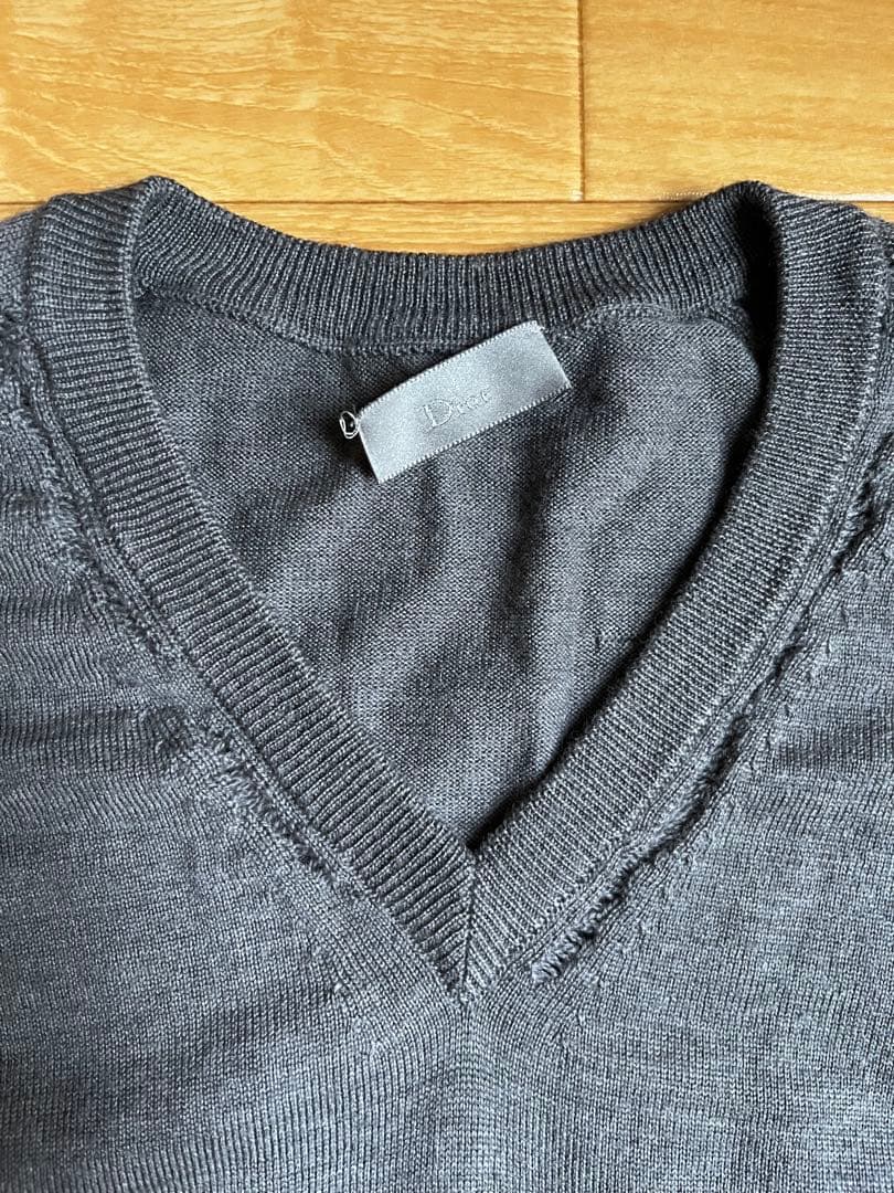 ディオールオム エディスリマン Vネック ニット XS 07SS 07AW