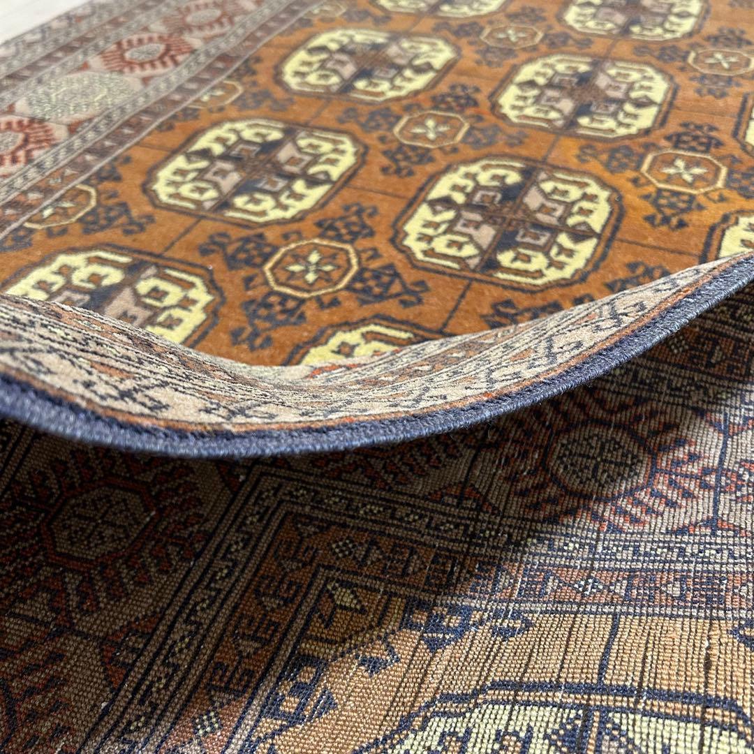 ペルシャ絨毯　トルクメン産　ヴィンテージラグ　トライバルラグ　190x114㎝