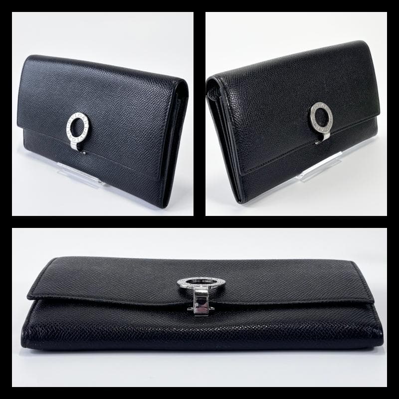 【美品】ブルガリ　ブルー　ビーゼロワン　財布　長財布　ブランド　シルバー金具