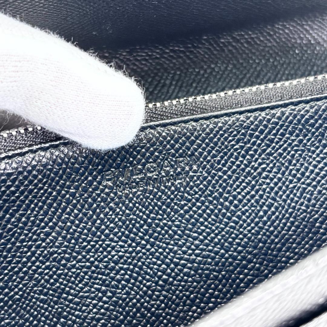 【美品】ブルガリ　ブルー　ビーゼロワン　財布　長財布　ブランド　シルバー金具