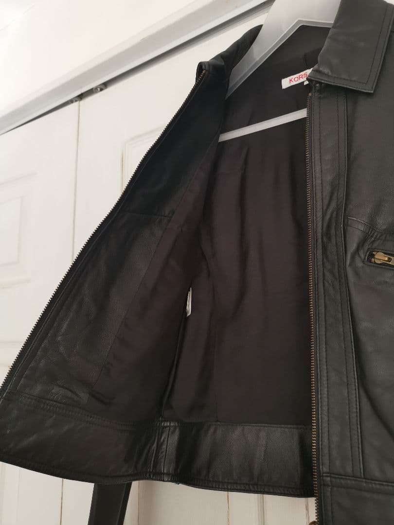 MICHAEL KORS 黒 レザージャケット サイズ4 羊革