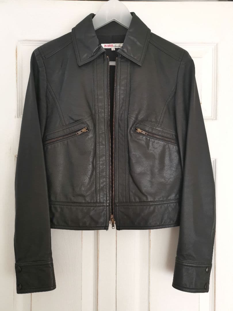 MICHAEL KORS 黒 レザージャケット サイズ4 羊革