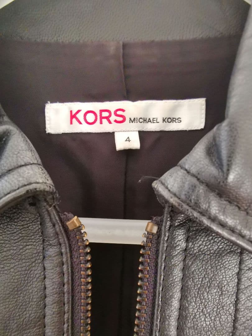 MICHAEL KORS 黒 レザージャケット サイズ4 羊革