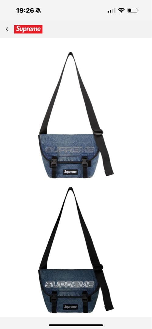バッグ Supreme Denim Messenger Bag \"Washed