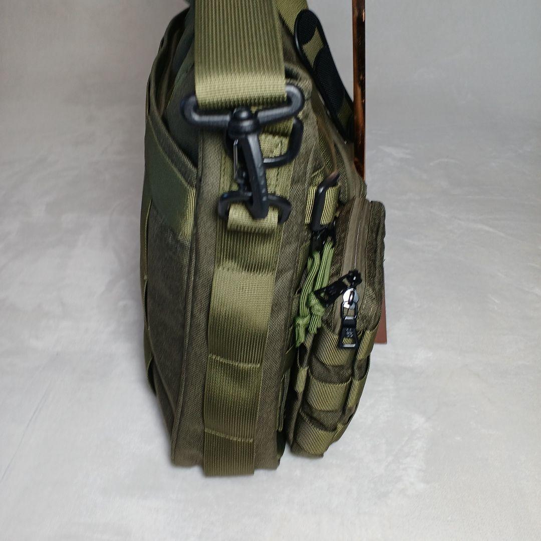 極美品SAC's Bar ミリタリーショルダー、ト―トバッグ　Ａ４　ＯＤ