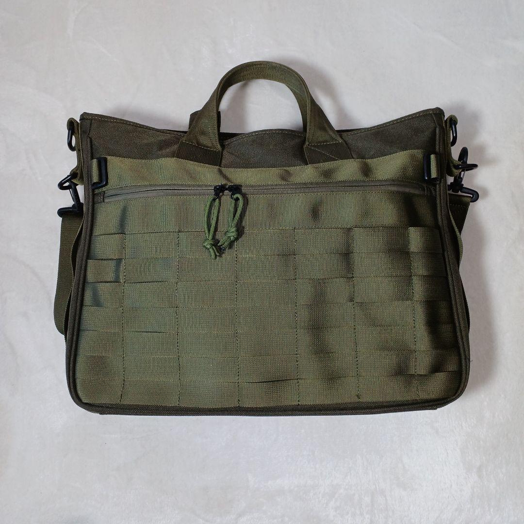 極美品SAC's Bar ミリタリーショルダー、ト―トバッグ　Ａ４　ＯＤ