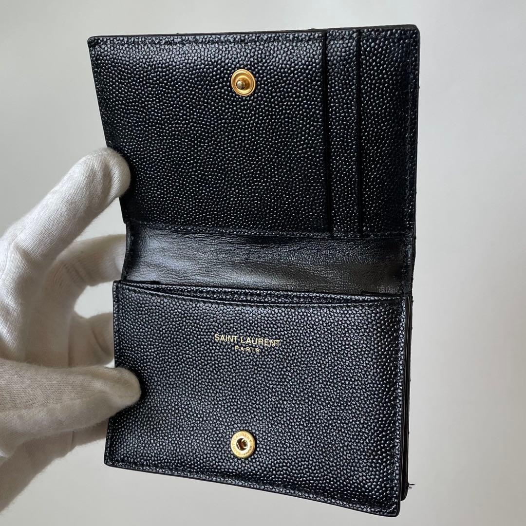 【極美品】サンローラン 名刺入れ カードケース モノグラム 黒 596323