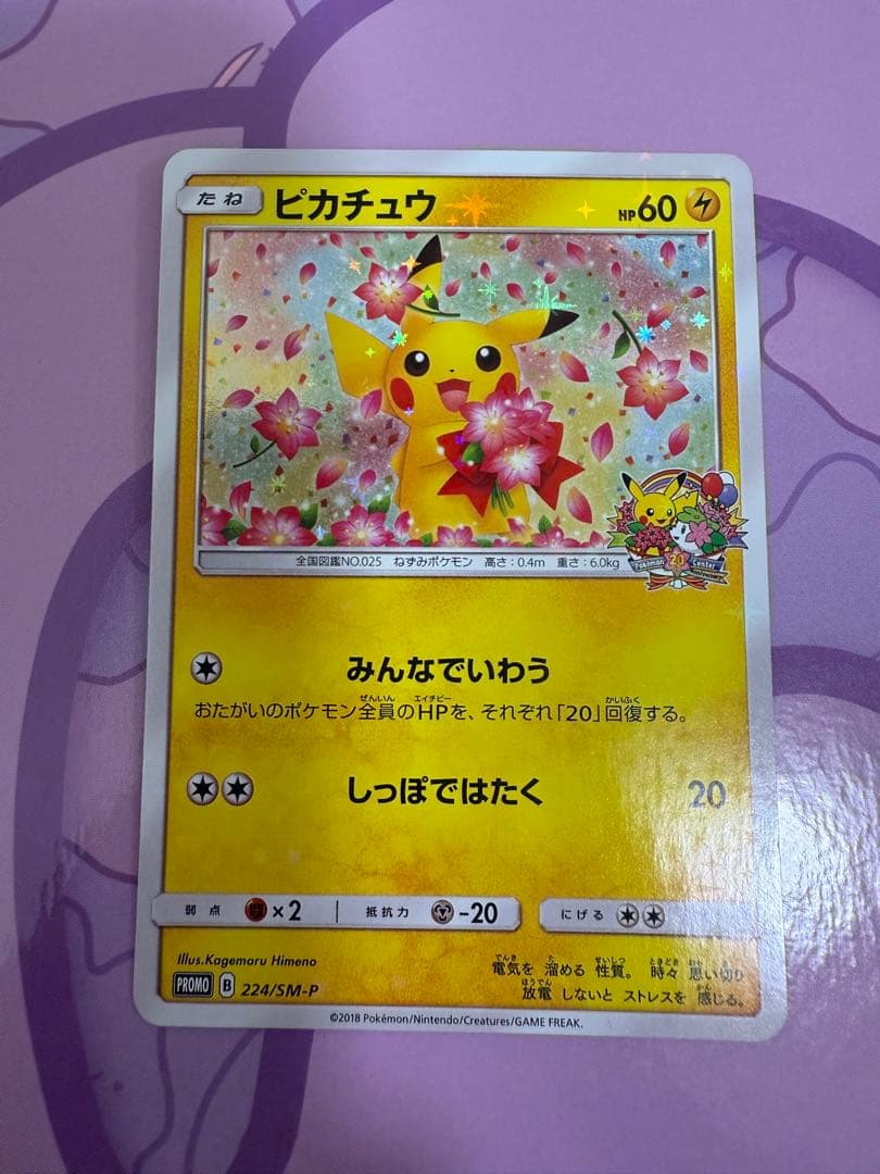 ピカチュウ：ポケモンセンター20周年記念キャンペーン PROMO SM-Pプロモ