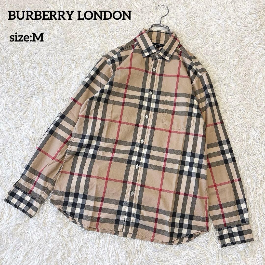 美品✨BURBERRY LONDON バーバリー メガチェックシャツ ベージュM