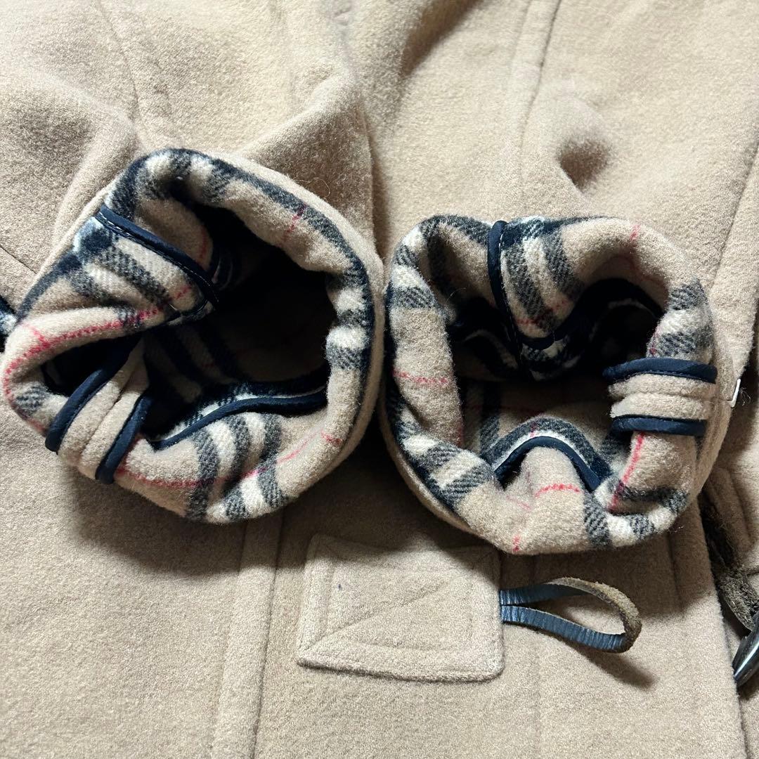 バーバリーズブルーレーベル ウール　ダッフルコート ノバチェック キャメル　38