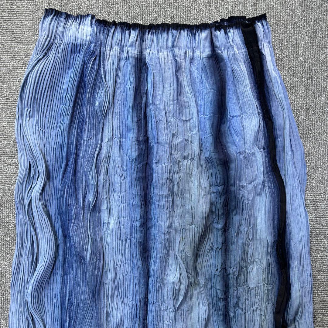 ISSEY MIYAKE FETE グラデーション プリーツスカート ブルー