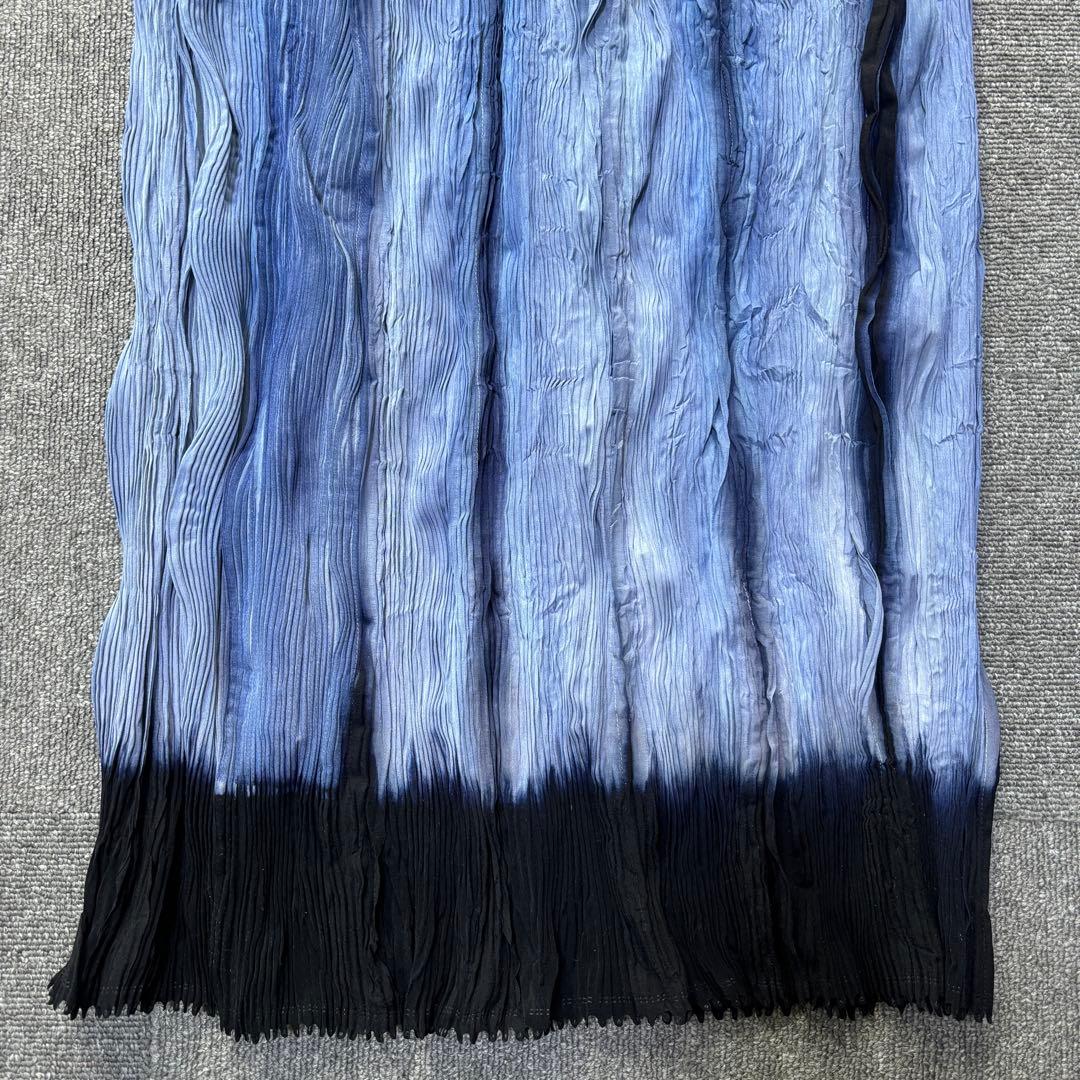 ISSEY MIYAKE FETE グラデーション プリーツスカート ブルー