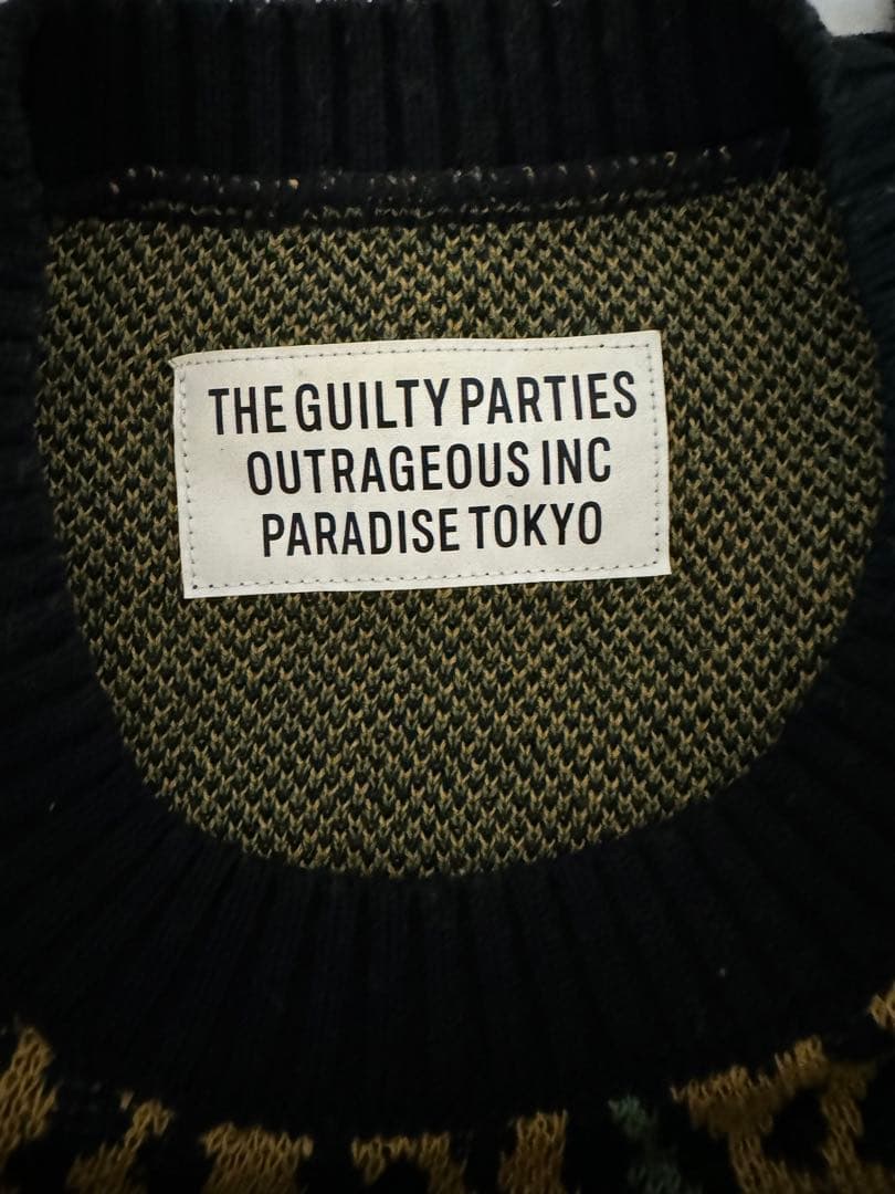 ワコマリア　WACKO MARIA レオパード　ニット