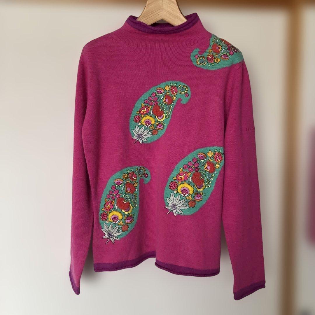 【まとめ売り】LEONARD SPORT 花柄 ペイズリー ニット ウール