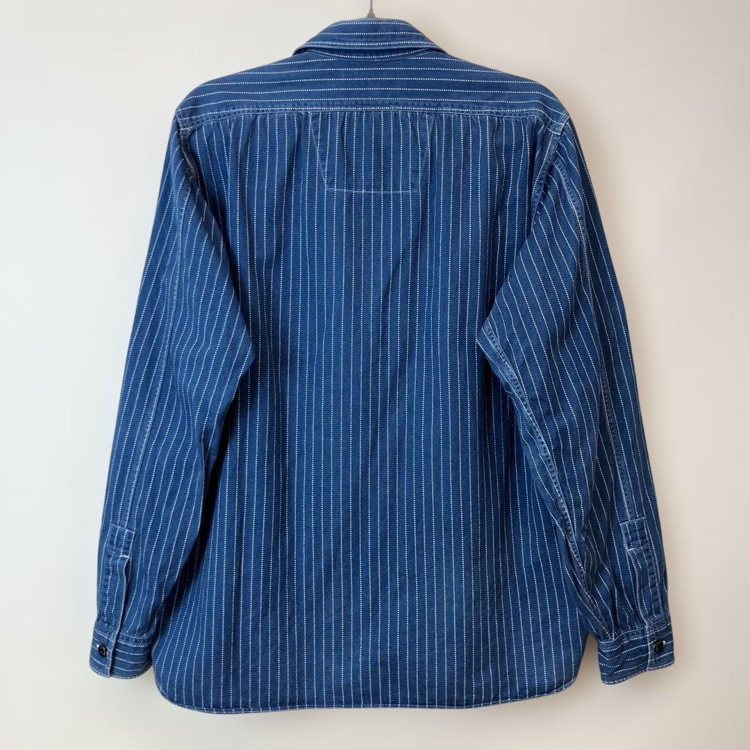 シュガーケーン ウォバッシュストライプワークシャツL