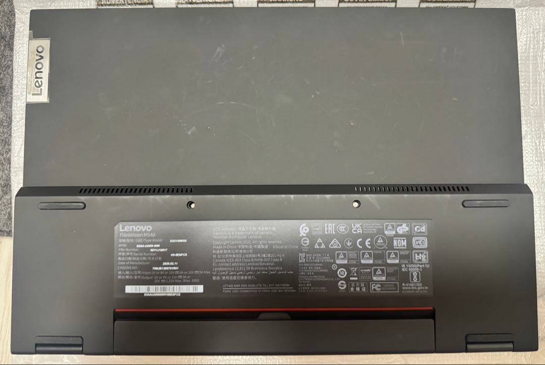 Lenovo ThinkVision M14d 保証付美品