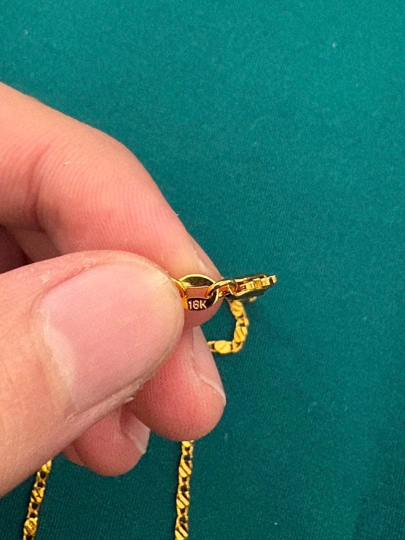 遺品整理 18k刻印ありゴールドネックレス50センチ