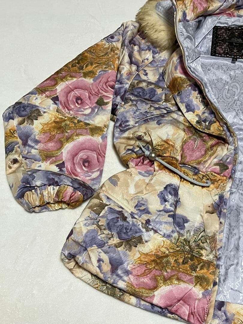 スキーウェアセット　花柄レトロ　90s Ｌサイズ