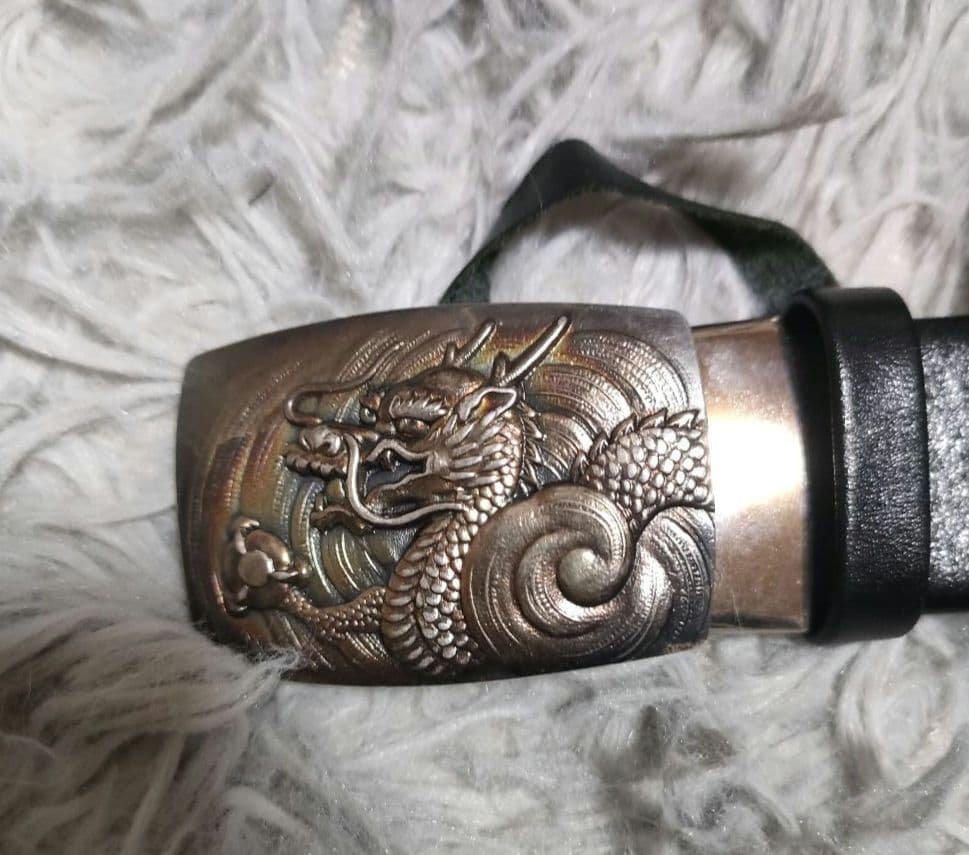 SILVER 925 龍 ドラゴン ベルト バックル 彫刻 シルバー 925　銀