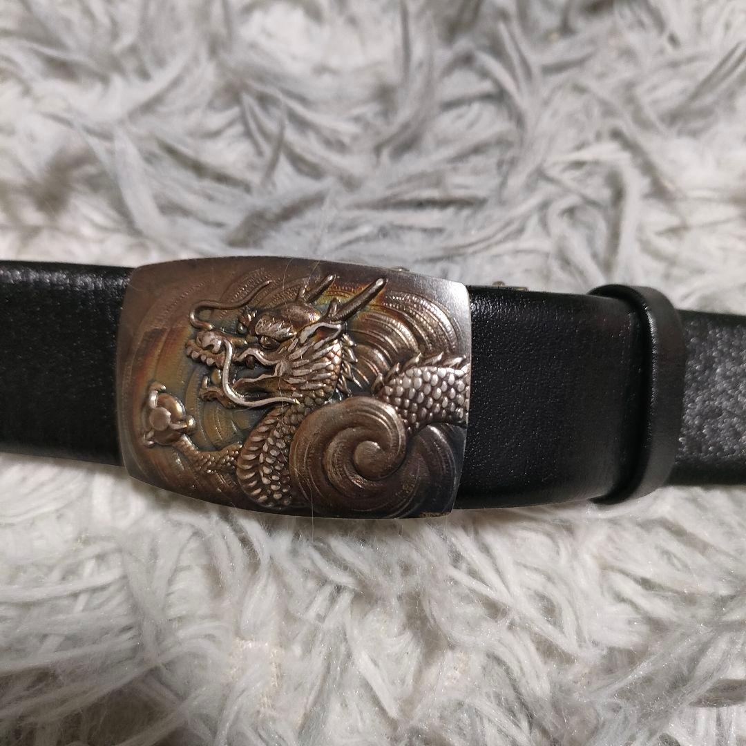 SILVER 925 龍 ドラゴン ベルト バックル 彫刻 シルバー 925　銀