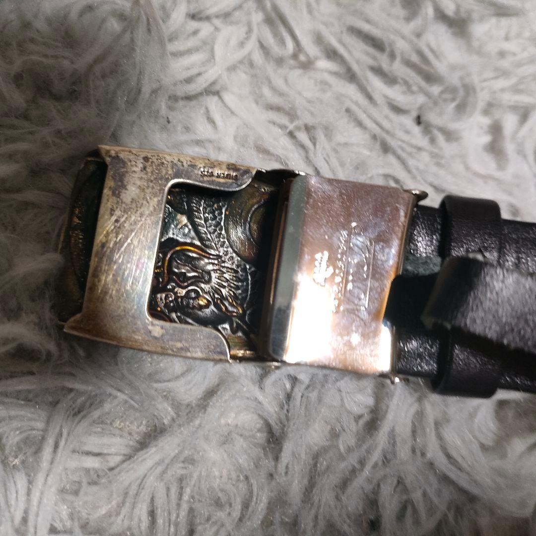 SILVER 925 龍 ドラゴン ベルト バックル 彫刻 シルバー 925　銀