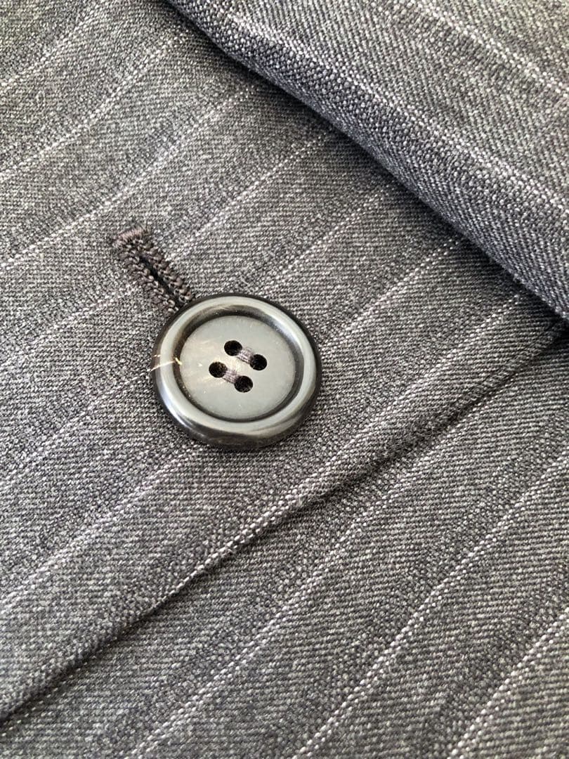 インディヴィ　スーツ　セットアップ　グレー　ストライプ