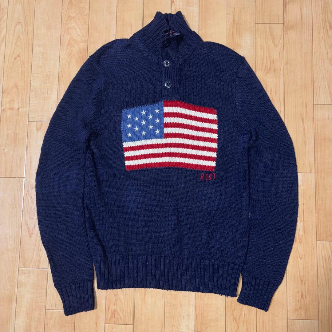 Polo Ralph Lauren 90s 星条旗 ニットセーター アメカジ