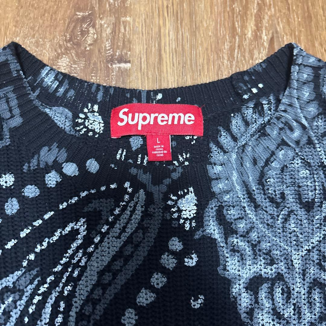 トップス Supreme Printed Paisley Sweater \"Black\"