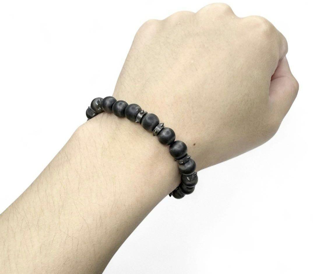 美品 kiryuyrik 24AW シルバー & ストーン ビーズ ブレスレット