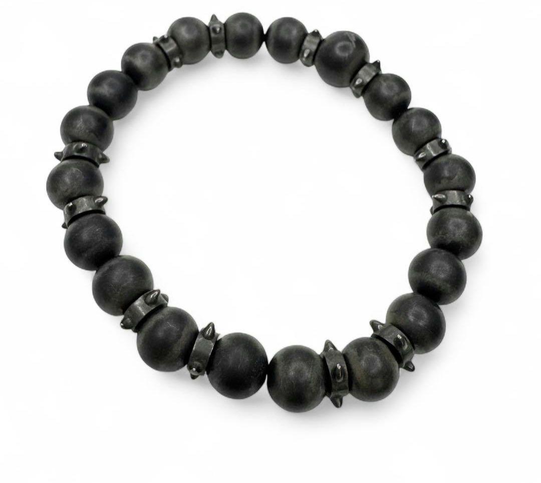 美品 kiryuyrik 24AW シルバー & ストーン ビーズ ブレスレット